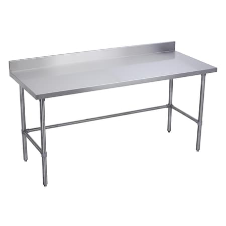 Standard Work Table Galvanized Cross Brace 4 Backsplash 60 L X 30 W X 36 H Over All